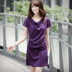 【衣芙日系】媚惑女人味垂領立體蝴蝶結洋裝 (共4色)