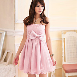 【l’NANACO】溫柔香頌亮紗蝴蝶結禮服 S~L (共4色)